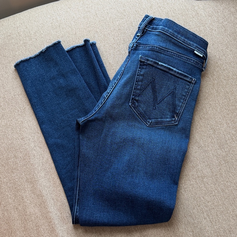 MOTHER The Mid Rise Dazzler Ankle Fray Jeans in C’est La Vie Size 29-Worn Once